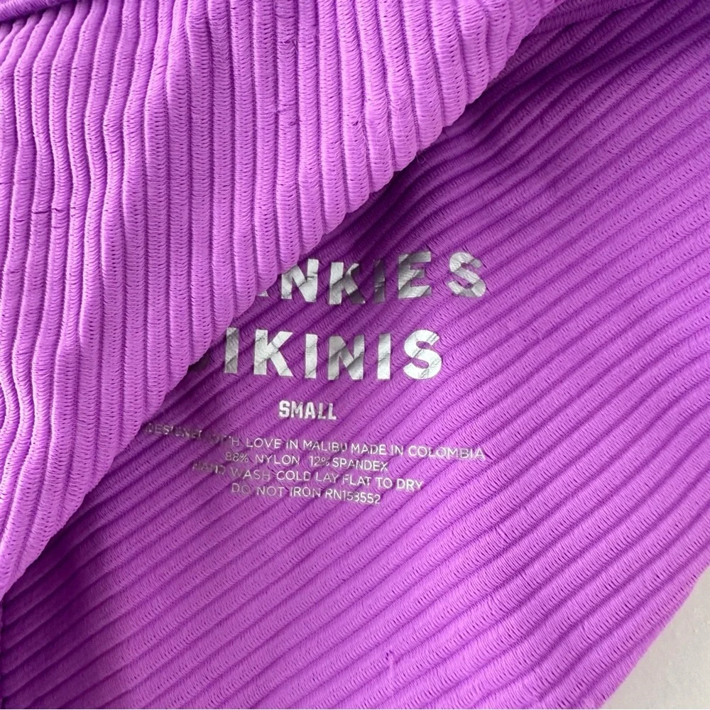 FRANKIE’S BIKINIS purple Cole ribbed bikini